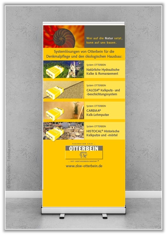 ROLL-UP DENK&shy;MAL&shy;PFLEGE & ÖKO&shy;LO&shy;GISCHER HAUS&shy;BAU